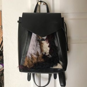 Loeffler Randall Shearling backpack